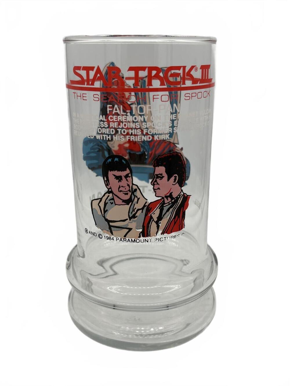 Vintage Star Trek III The Search for Spock Taco Bell Glass
